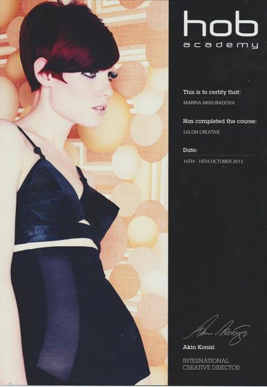 Hob Academy сертификат